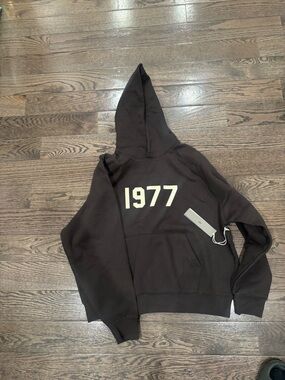 Essentials 1977 iron Dark gray Pullover Hoodie